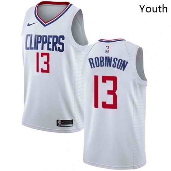Youth Nike Los Angeles Clippers 13 Jerome Robinson Swingman White NBA Jersey Association Edition